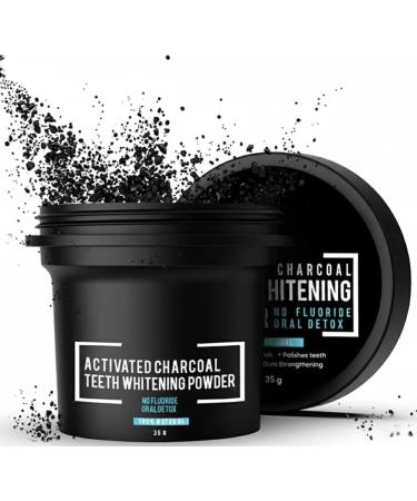 Naturals Activated Charcoal Teeth Whitening Powder - for Teeth Whitening Stain Remover Freshens Breath - with Activated Charcoal Turmeric & Clove Powder - 35g (Fluoride Free) - Buy Online on GoSupps.com