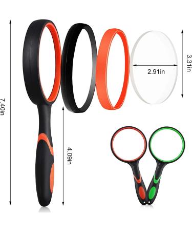 2-Pack 10X Magnifying Glass Handheld Reading Magnifier Magnifying Lens and Non-Slip Handle for Jewelry Coin Reading Hobbies Crafts Insect Plant Science (75mm) - Buy Online on GoSupps.com