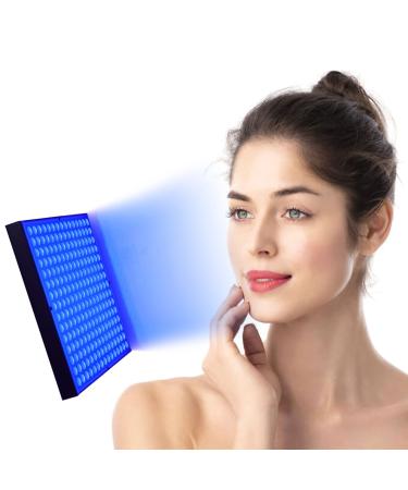 Home Tanning Lamp Face and Body Sunlamp 460nm Full Blue Therapy Lamp LED Skin Tanning Light with 225pcs LEDs 15W for Face Body Tanning