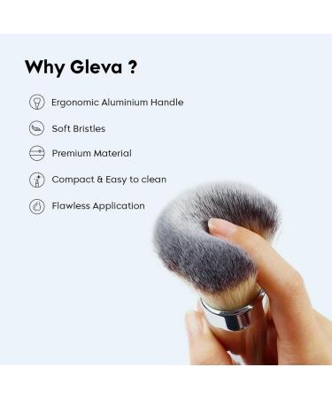 Large Foundation & Powder Brush - Fluffy Synthetic Kabuki for Flawless Blending & Buffing | Ideal for Liquid Cream Blush Concealer & Contour - Silver - Buy Online on GoSupps.com
