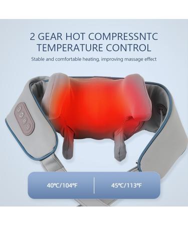 Shiatsu Neck Massage Device with Heat | 5D Deep Tissue Relief for Neck Back & Shoulder Pain | International Shipping Available - Buy Online on GoSupps.com