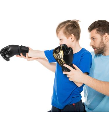 Kids Boxing Gloves  Sparring Gloves for Kids 3-15  Youth Training Gloves with Junior Punch PU Leather  Kids Boxing Gloves for Punching Bag  Kickboxing  Muay Thai  MMA black - Buy Online on GoSupps.com