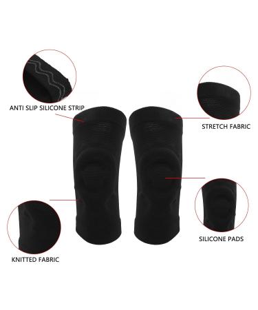 Buy Brrnoo Black Thin Knee Support Compression Pads | Joint Pain Relief for Running & Cycling | Stabilizing & Durable (M - Buy Online on GoSupps.com