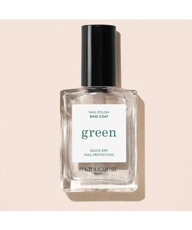 MANUCURIST Green Base coat Base coat 9-free 78.5% Organic Sourced ingredients Made in France Bottle 15 ml - Buy Online on GoSupps.com