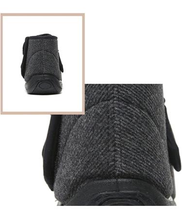 DXDUI Orthopedic Diabetic Shoes for Swollen Feet - Adjustable Open Toe Recovery Walking Shoe for Elderly Men Women - Black, Size 47 - Buy Online on GoSupps.com