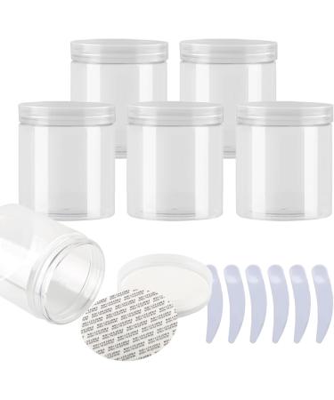 travel pots for cream small pots with lids Pack of 6   100ml Blue Plastic Cream Jars Cosmetic Pots with Clear Lids Containers for Toiletries (Color : Transparent Size : 250ml) 250ml Transparent