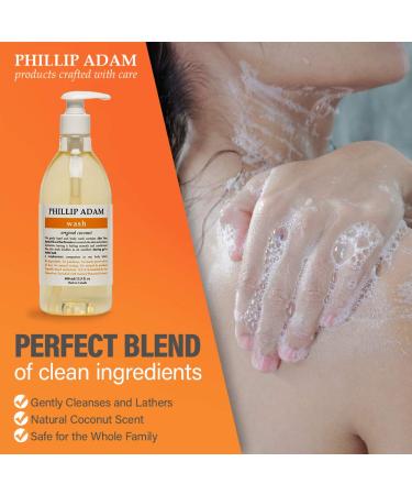 Phillip Adam Coconut Body Wash - Sulfate and Gluten Free - All Natural Ingredients - 13.5 oz - Buy Online on GoSupps.com