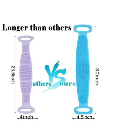 Silicone Body Scrubber for Shower - Exfoliating & Skin Friendly - Blue - Buy Online on GoSupps.com