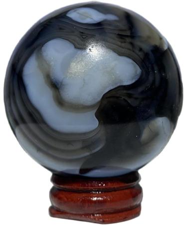 Natural Sphere Black Agate Crystals Balls Natural Gemstone QuartzSphere Fengshui Home Decoration 1pc (Color : 270-290g) - Buy Online on GoSupps.com