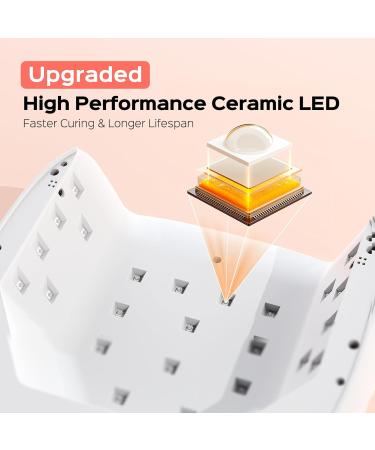 BOLASEN 60W LED Nail Lamp - Professional Gel Nail Dryer with Ceramic Tech No UV Damage Quick Drying Atmosphere Light & Metal Base - Buy Online on GoSupps.com