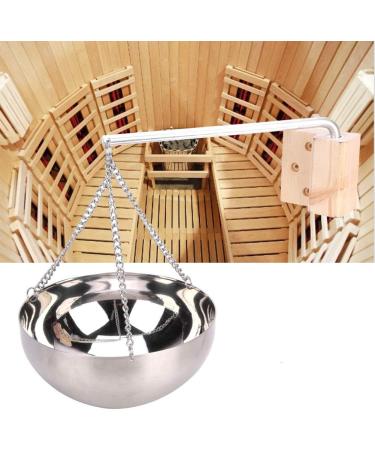 Fdit 20cm Stainless Steel Sauna Aromatherapy Bowl - Essential Oil Holder & Room Accessories for Ultimate Sauna Experience - Buy Online on GoSupps.com