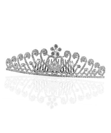 FRCOLOR Bridal Comb Rhinestone Bridal Headpiece Tiara Comb Bridal Comb Headpiece Plate Crown Bride