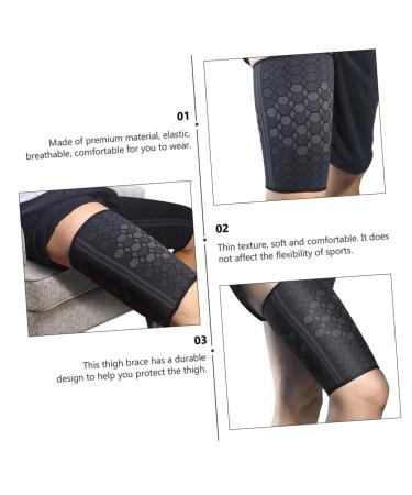 SUPVOX Thigh Protector Support for Basketball - Nylon 22.3x18cm Black - International Shipping Available - Buy Online on GoSupps.com