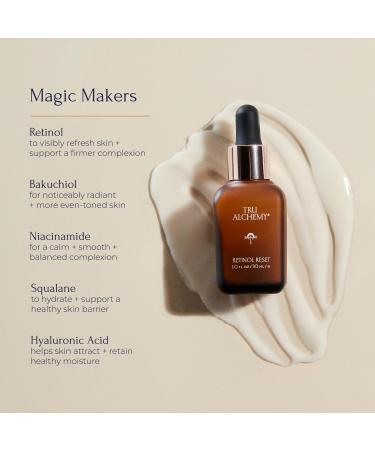 Tru Alchemy Retinol Reset Serum for Face with Bakuchiol & Niacinamide - 1 fl oz - Buy Online on GoSupps.com