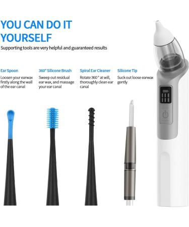 Earwax Vacuum Strong Suction 6 Gear | KDO Ear Wax Remover with Indicator | Safe Silicone Tip | Ear Cleaner Tool for Humans & Pets - Buy Online on GoSupps.com