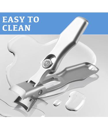 Neyared German Nail Clippers Anti Splash Stainless Steel Portable Ultra Sharp Sturdy Nail Clippers for Men Seniors - Buy Online on GoSupps.com