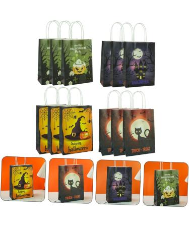PRETYZOOM 12pcs Halloween Paper Bag Candy Bags Trick or Treat Bag Pouch Packing Paper Bag Decorate Delicate - Buy Online on GoSupps.com