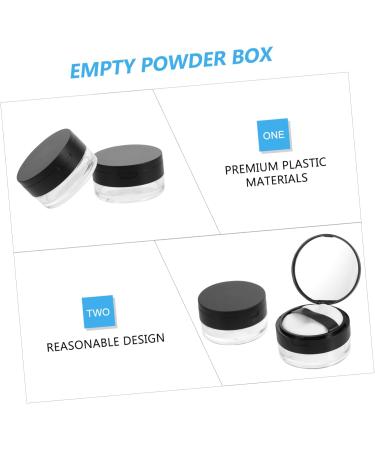 ASAKKURA 6 Pcs Elastic Mesh Loose Powder Box Face Powder Blusher Makeup Jars Containers DIY Black Abs - Buy Online on GoSupps.com