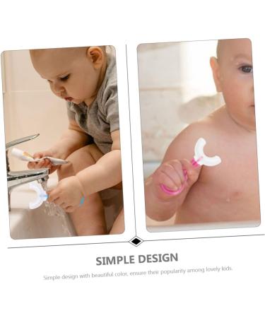 Fomiyes 4-Pack U-Shaped Silicone Toothbrushes for Toddlers & Kids - Gentle Mouth Care & Massage Brushes - Buy Online on GoSupps.com