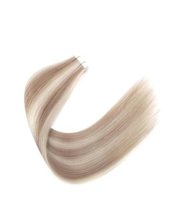 Sixstarhair 35cm Tape In Extensions - Real Remy Hair Swedish Blonde & Ash Blonde 20 Pieces 50g - Invisible Tape for Short Hair Recovery - Buy Online on GoSupps.com