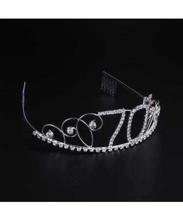 Frcolor Happy Birthday 70th Crystal Rhinestone Tiara Crown | Elegant 70th Birthday Party Accessory - Free International Shipping - Buy Online on GoSupps.com