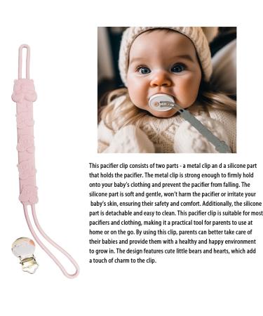 JIANIAO 3 Pack Silicone Pacifier Clip - Secure Strap for Pacifiers, Teethers & Toys - Buy Online on GoSupps.com