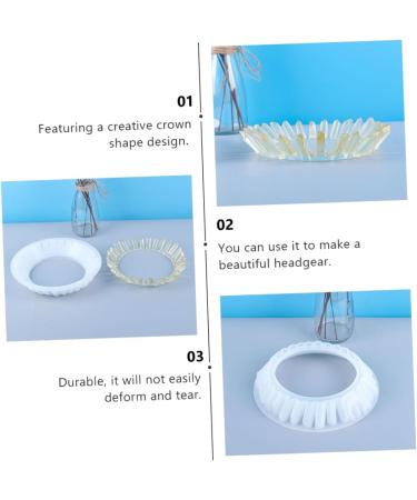 STOBOK Resin Casting Mold 3pcs Crown Silicone Mold Silica Gel Epoxy Soap Epoxy Silicone Mold Whitex3pcs 2X22X2CMx3pcs - Buy Online on GoSupps.com