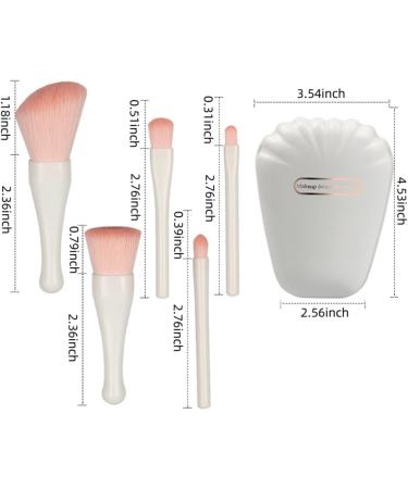 WUBAYI Convenient Makeup Brush Set-5 Pieces Daily Essential Makeup Brushes-Beauty Tools Grooming Full Set Makeup Brushes Shell 5-in-1 Mirror Brush Set lightweight and convenient for travel daily use - Buy Online on GoSupps.com