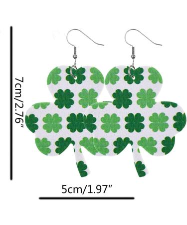 FEYLIE Earrings - 8 Pairs Irish Shamrock Dangle Earrings | Clover Pendant Hook Jewelry for St. Patrick's Day Celebration - Buy Online on GoSupps.com
