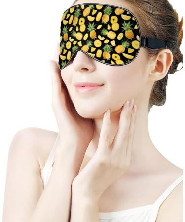 Buy Tropical Fruit Pineapple Sleep Mask | Adjustable Eye Shade for Women - Comfortable & Stylish - Buy Online on GoSupps.com