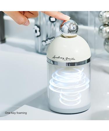 Electric Facial Cleanser Foam Cup Portable One Operation Waterproof Facial Wash Foam Bottle for Home (White) - Buy Online on GoSupps.com