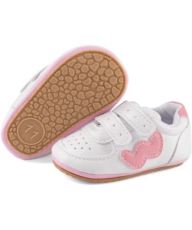 Cheerful Mario Baby First Walking Shoes | Soft PU Leather Prewalkers | Anti-Slip Sole | 12-18 Months | Pink - Buy Online on GoSupps.com