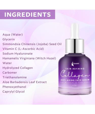 Zone-365 Collagen Serum with Hyaluronic Acid and Herbal Ingredients - 1 fl oz - Buy Online on GoSupps.com