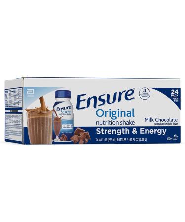 Ensure Original Nutrition Shake Milk Chocolate 8 Fl Oz - Pack of 24 | 192 Fl Oz Total - Buy Online on GoSupps.com