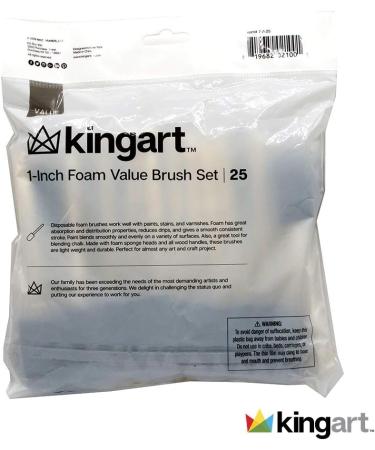 KINGART 1 Foam Brush Value Pack - Set of 25 Black - High-Quality Craft Foam Brushes - Buy Online on GoSupps.com