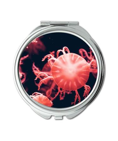 Mirror Compact Mirror art biology black pocket mirror portable mirror