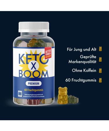 Ketoxboom Gummies - 60 Fruit-Infused Gummies | Natural Plant Flavor | Boost Your Keto Diet - Shop Internationally! - Buy Online on GoSupps.com