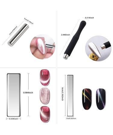 Umiup 8-Piece Magnetic Nail Art Tool Set - DIY 3D Cat Eye Gel Polish Pencil (Purple) | International Shipping - Buy Online on GoSupps.com
