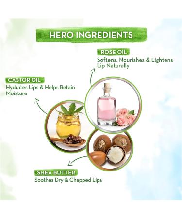 100% Natural Lip Balm for Women & Men - Rose Tint 12-Hour Moisturization Smoothens Dry & Chapped Lips - Buy Online Internationally - Buy Online on GoSupps.com