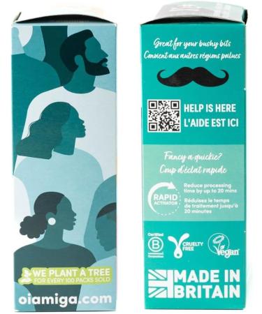 Oiamiga Dark Denim Permanent Hair Dye Inclusive Hair Colour for All Hair Types Rapid Processing Made with Natural Ingredients Vegan and Cruelty Free 120ml - Buy Online on GoSupps.com