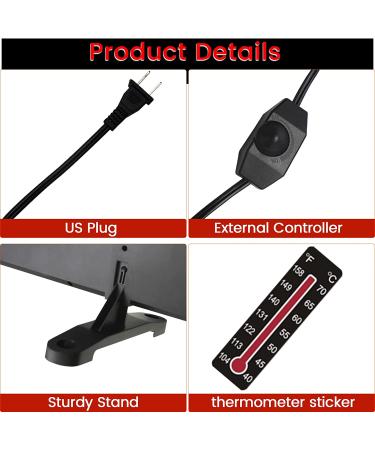 MQ 140W Chicken Coop Heater - Compact Heat Plate for Pets - Includes Thermometer Sticker - Ideal for Chicks, Cats, Dogs, Rabbits, and Under Desk Heating - Buy Online on GoSupps.com