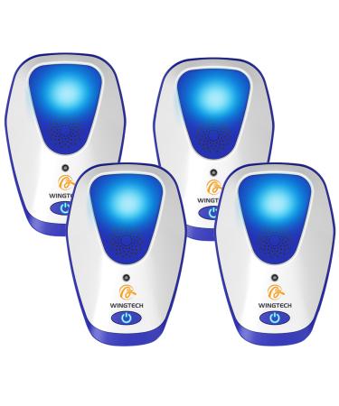 Ultrasonic Pest Repeller Plug-in Mouse Repeller 4 Packs Indoor Rodents Repeller Anti Mice Rodents Rats Spiders Roaches Bugs Mosquitoes Ants and Other Insects (White 4 Pack)