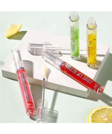 HADAVAKA Moisturizing Lip Oil Fruit Lip Gloss Plumper Clear Lip Oil Fruit Liquid Lip Oil Replenishes Water Hydrates Lip Glaze NonSticky Liquid Lipstick Can Keep Your Lips Plumper - Buy Online on GoSupps.com