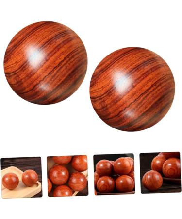 TOVINANNA 2-Piece Solid Wood Massage Balls | Hand Massager & Muscle Relief | Acupuncture Fitness Balls | 5.00x5.00cm Brown - Shop Now! - Buy Online on GoSupps.com