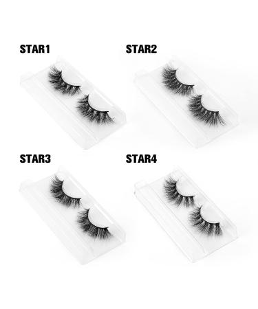SY LASHES 18mm Mink 3D Cat Eye Fluffy Cross False Eyelashes - 4Pairs Luxury Volume 5D Fake Eyelashes - Buy Online on GoSupps.com