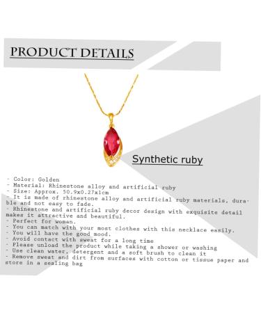 Abaodam Non Tarnish Necklace red necklace red pendant necklace necklace Beautiful Necklace set wedding decorate Ladies - Buy Online on GoSupps.com