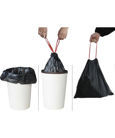 Teyyvn 6 Gallon Black Trash Bag Drawstring 110 Counts - Buy Online on GoSupps.com