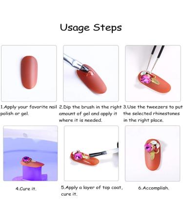 EBANKU 6 Boxes Mixed Nail Art Rhinestones Diamonds Crystals Beads Gems for 3D Nails Art Decoration Nail Art Supplies - Buy Online on GoSupps.com