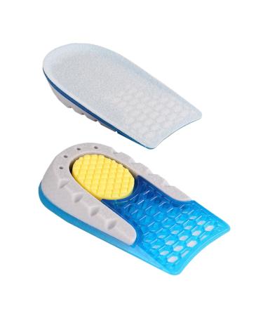 1 Pair Inner Height Increasing Insole Height Raising Insoles Tenis Deportivos para Mujer Concealed Footbed Shoe Inserts Heightening Insoles Elasticity Booster Pad TPE Blue 12.7X6.3X3.5CM