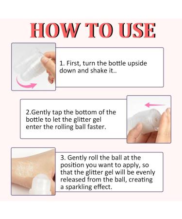  Jiounie Roll-on Glitter Body Gel Glitter Body Gel Glitter Body Gel Face Gel Shiny Hair Gel 25 ml White #01 - Buy Online on GoSupps.com